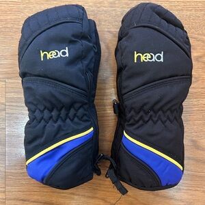 Head Black Winter Mittens